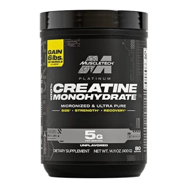 Creatina Monohidratada Platinum Muscletech 400 Gramos