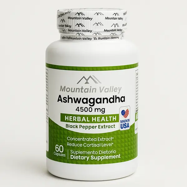 Ashawagandha 4500 mg 60 Capsulas Mountain Valley
