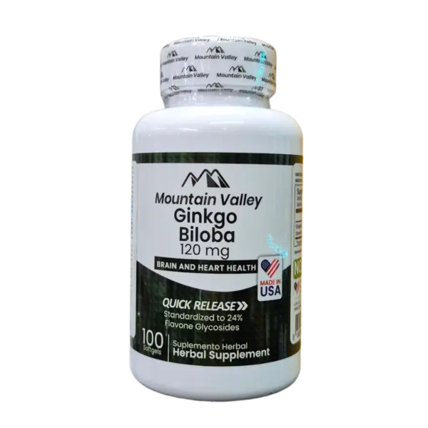 Gingko Biloba 120 Mg Mountain Valley 100 Softgels